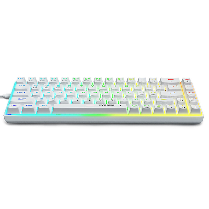 EYOOSO Z686 RGB 4 Modes Professional Gamer 68 keys Wireless Keyboard Wired Mini keyboards Teclado gaming Keyboard