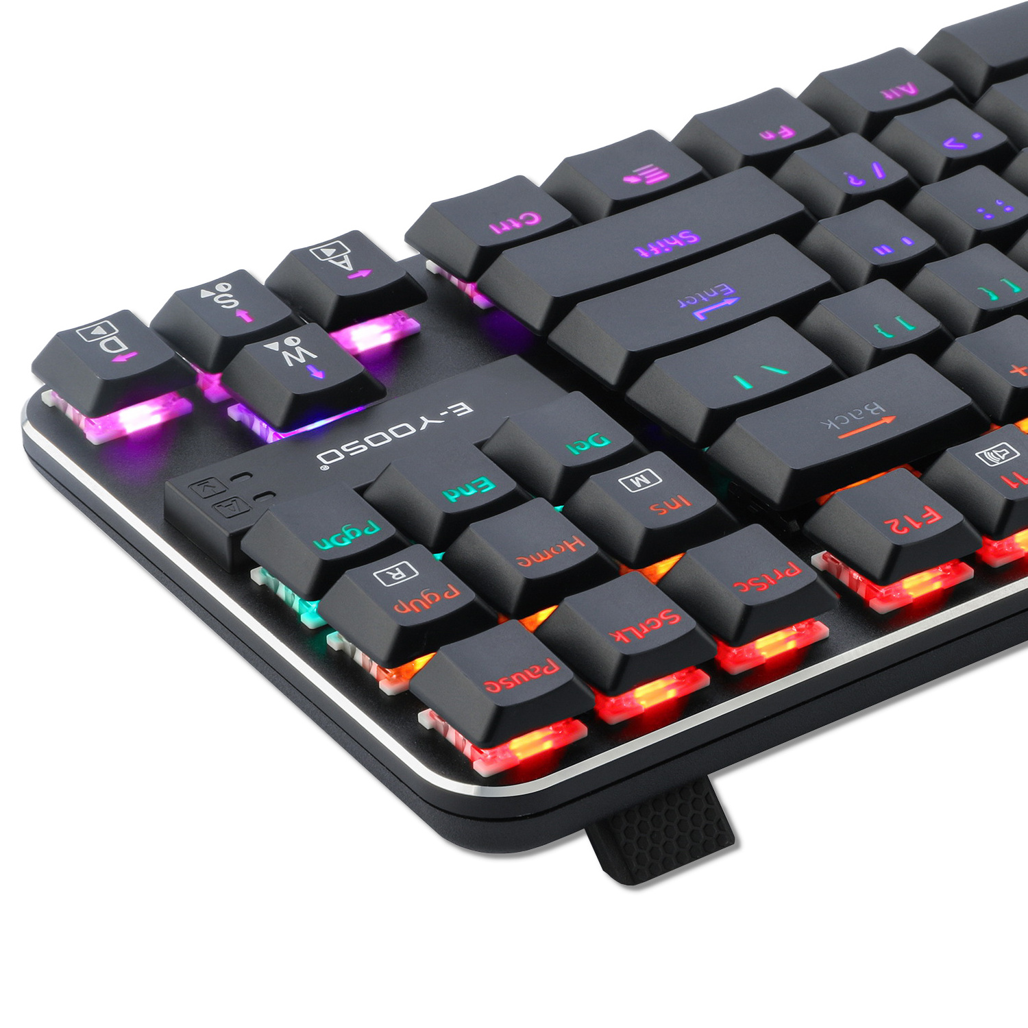 Portable E-yooso K630 Gaming Keyboard 87 Keys RGB Blacklight Hot Swapping Switches Quick Triggering Mechanical Keyboard