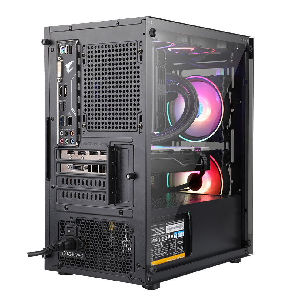 Antec Series P8 Mid-Tower Pc 90 Degree Power Supply Mount Sny M02 Tempered Glass Gaming Computer Case