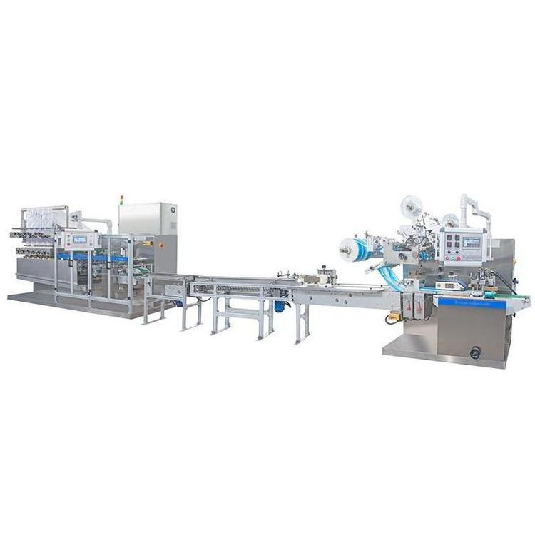 Full automatic canister four side sealing spunlace nonwoven fabric production line baby soft pack Wet wipes packing machines