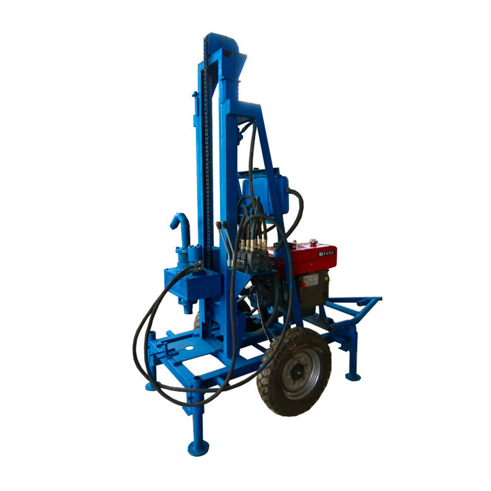 YG 1200m sunmoy borehole drilling rig 100 meters portable mobile water well drill rigs for sampling