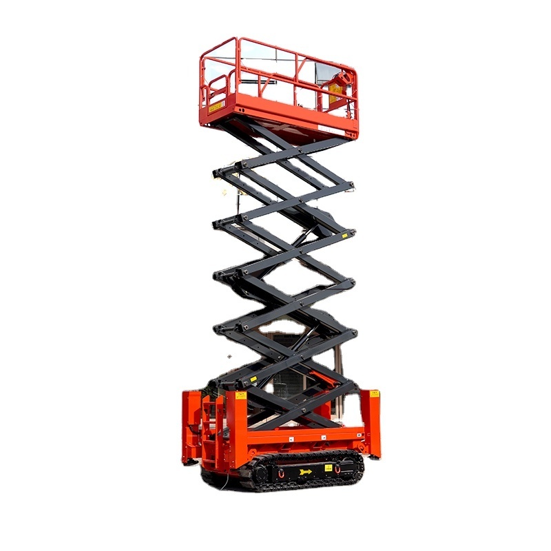 High rise hydraulic window cleaning scissor lift self-propelled electric scissor lift