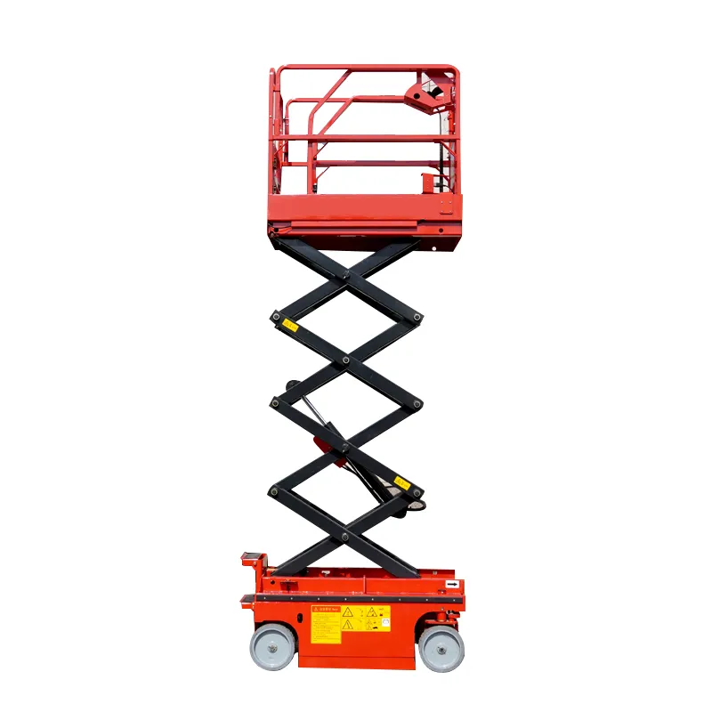 High rise hydraulic window cleaning scissor lift self-propelled electric scissor lift