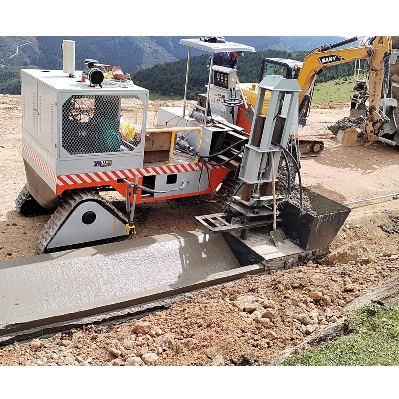 Concrete kerb laying machine slipforming curb making machine