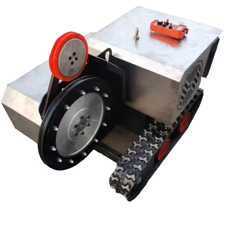 22 Kw 30kw 37kw Rubber Track Diamond Electric Wire Sawing Concrete Stone Granite Rock Quarry Wire Saw Machine