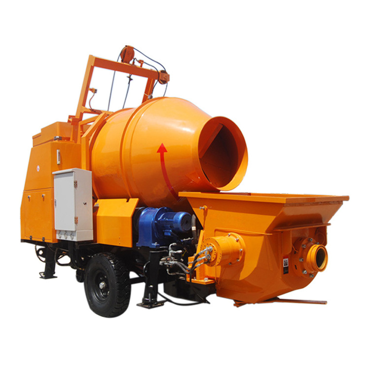 Trailer Mini Portable spare parts Trailer Concrete Pump With Mixer for sale