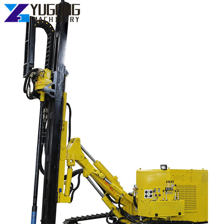 Advanced Version Portable Soil  Downhole Hard Rock DTH Hammer Crawler Drill Rig