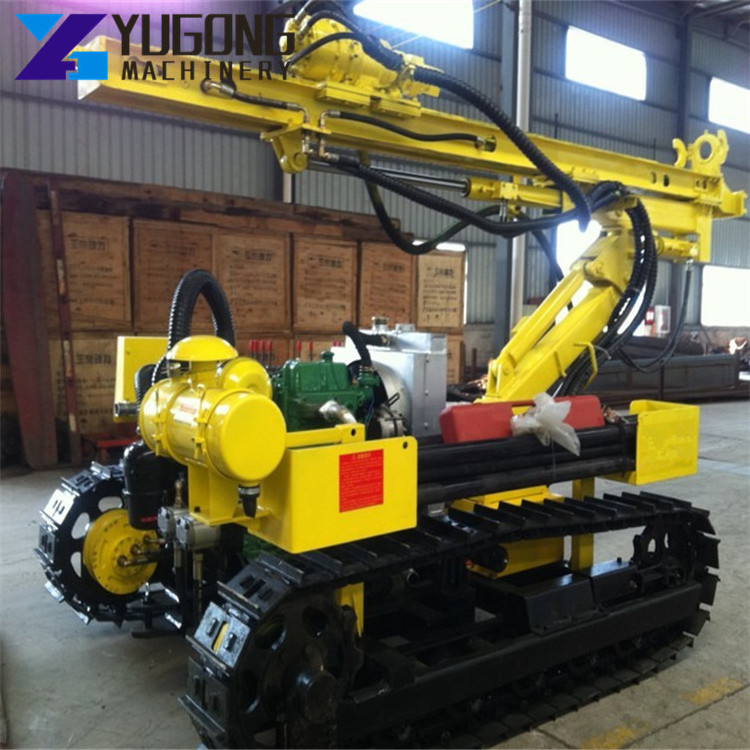 Advanced Version Portable Soil  Downhole Hard Rock DTH Hammer Crawler Drill Rig