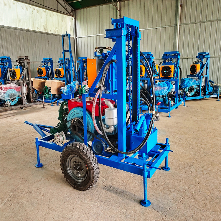 YG 1200m sunmoy borehole drilling rig 100 meters portable mobile water well drill rigs for sampling