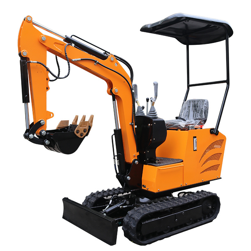 Diesel Engine Small Compact Towed Atv Backhoe  0.8ton 1.5t 1.7 Ton 2t Mini Backhoes Excavators With Cab