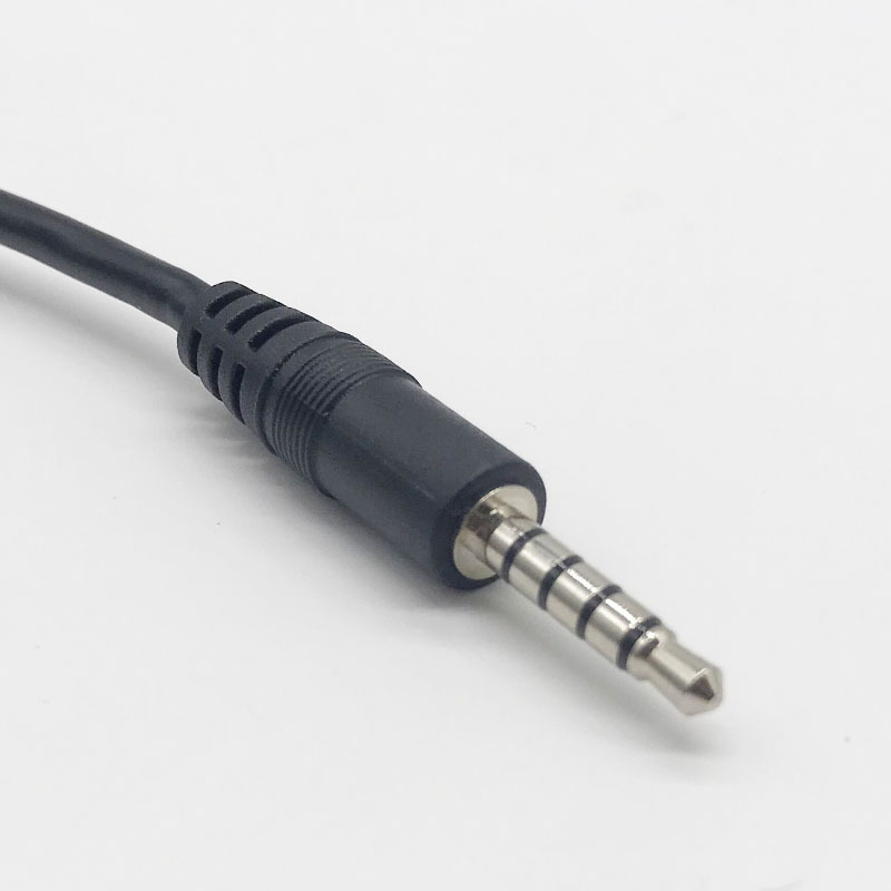 3.5mm 5 pole male female stereo audio wire to open end 28 awg 5 core cable OD 3.6mm 0.3m in stock