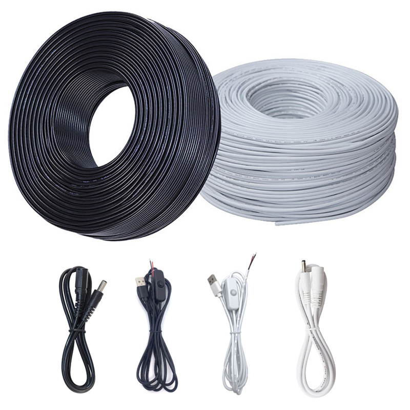 In stock 18AWG 80V AWM 2464 DC Power PVC Electronic Cable Wires awm 2464 18awg cable 2 core Electrical Wire