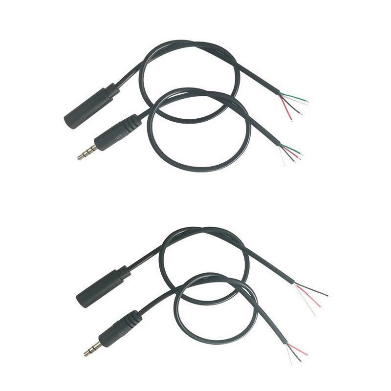 Custom TS TRS AUX audio cable 2.5mm 3.5mm mono stereo male female to bare wire open end wire AWM 2464 24AWG 28AWG wholesale