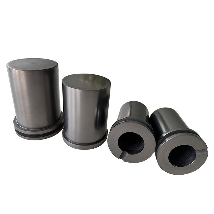 Manufacturer Supply 2 kg graphite gold melting crucible with cap ignot melting graphite crucible