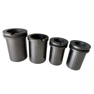 Manufacturer Supply 2 kg graphite gold melting crucible with cap ignot melting graphite crucible