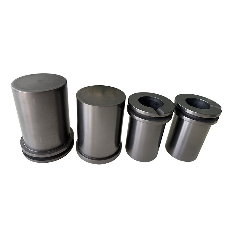 Manufacturer Supply 2 kg graphite gold melting crucible with cap ignot melting graphite crucible