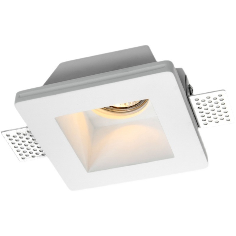 Environmental Protection Gypsum LED Downlight Embedded GU10 7W 10W plaster Lamp Round Square Ceiling Recessed Down Light