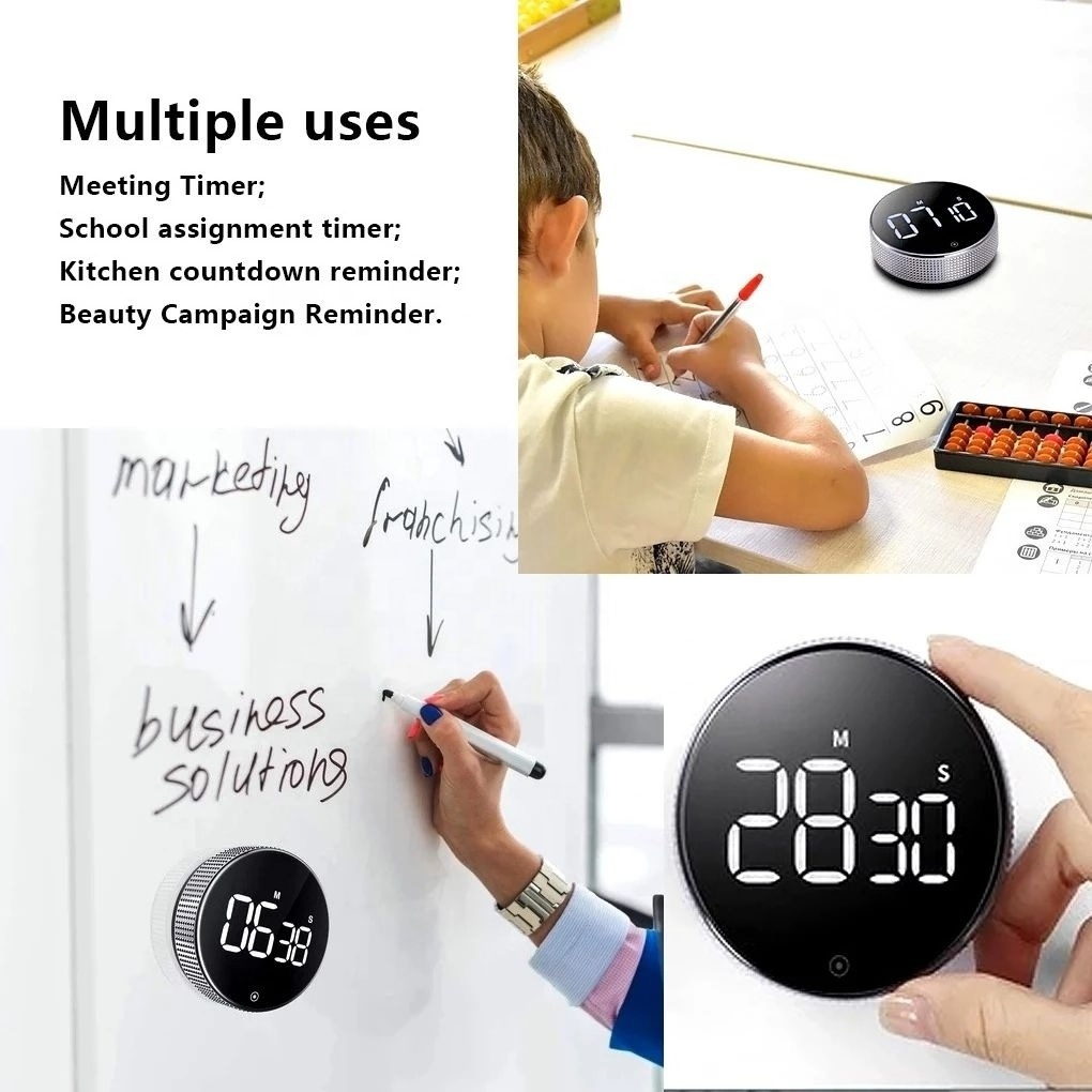 Magnetic Kitchen Timer Digital Timer Cooking Shower Study Stopwatch LED Counter Alarm Remind Manual Electronic Countdown