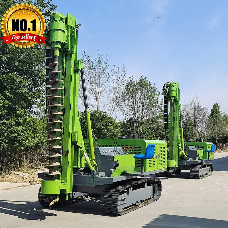 Full Hydraulic Guard Rail Post Pile Driver Crawler Photovoltaic Solar Spiral Piling Machine