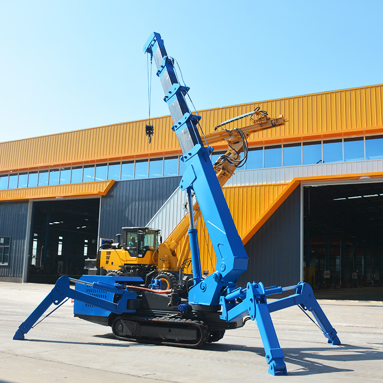 Spider crane with compact structure mobile type lifting machine