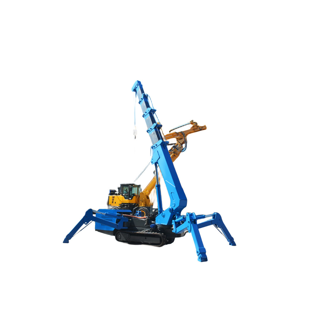 Spider crane with compact structure mobile type lifting machine