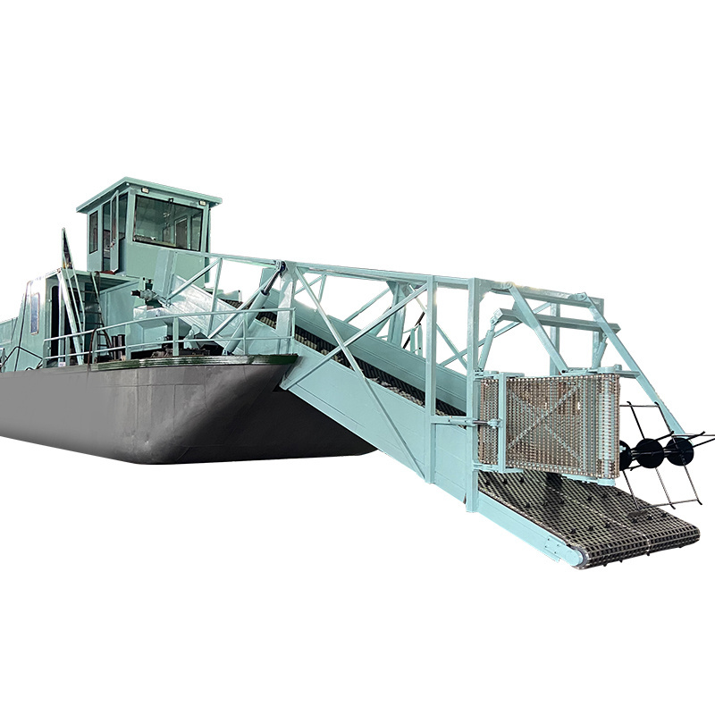 Lake Aquatic Grass Plant Water Hyacinth Harvester Cleaner Cutting Machine For Collecting Rubbish Water Hyacinth Harvester