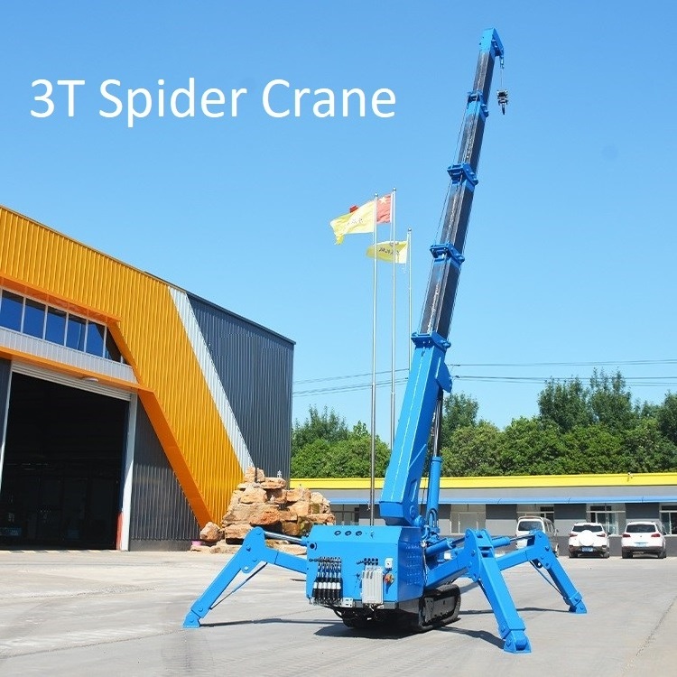 Spider crane with compact structure mobile type lifting machine