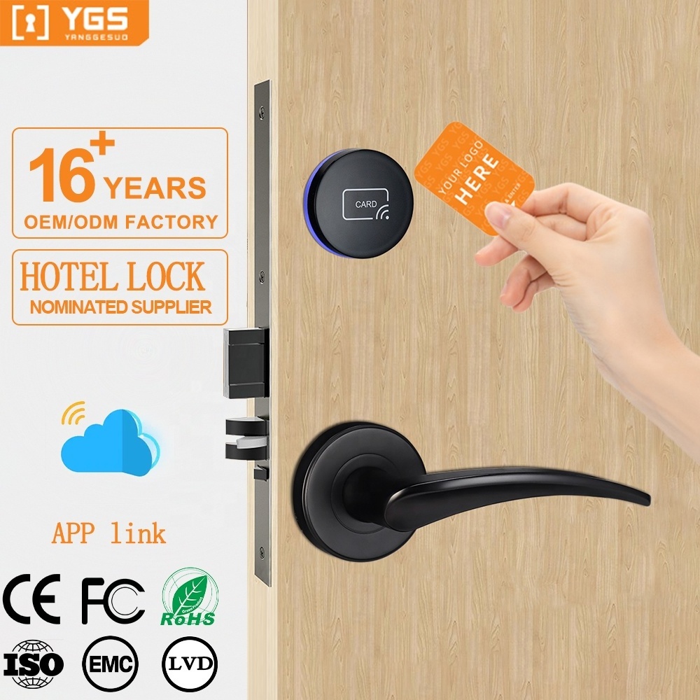 YGS Multiple Outdoor Hotel Keyless Entry Wireless Digital Management System Rfid Card Smart Hotel Door Lock With Free Software