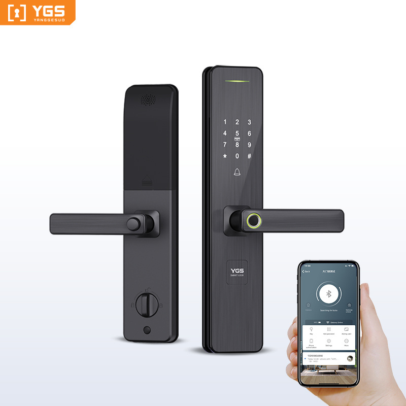 YGS01 Security Magnetic Electronic Password Mortise Gate Sliding Digital Fingerprint Smart Door Lock Manufacturer Price