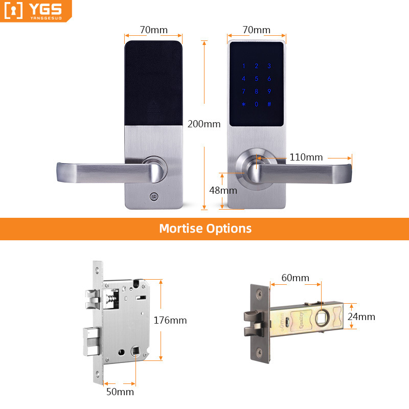 Uk Hotel Oem Usb Top Security Anti-Theft Double Phone Lora Outdoor Smart Electric Mortise Lock Mobil