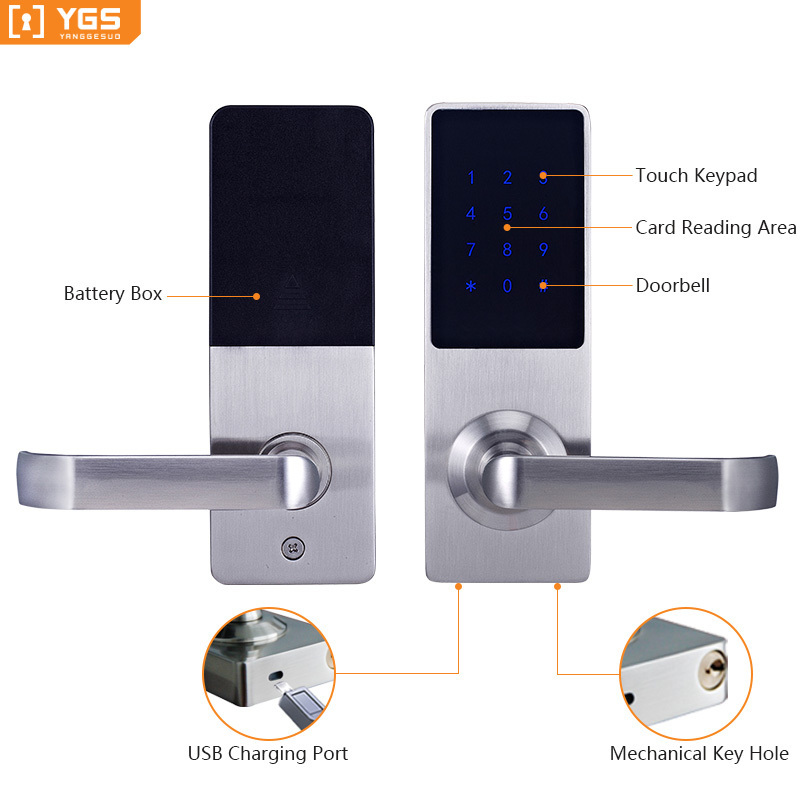 Uk Hotel Oem Usb Top Security Anti-Theft Double Phone Lora Outdoor Smart Electric Mortise Lock Mobil