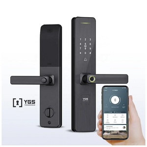 Alexa fingerprint digital Smart Lock Compatible Double Deadbolt Entry Set Tuya handle Wifi  Front Door locks For Outdoor Gate