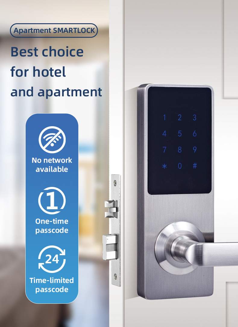 Alibaba Tuya Wifi App August Branded Smart Hotel Lock For Aluminium Door