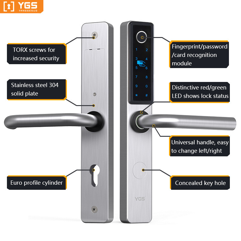 Volibel Ttlock Electronic Rim Lock Waterproof Tuya App Wifi Intelligent Double Sided Fingerprint Smart Door Lock