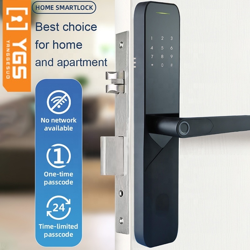 Smart Electric Security Locks Fingerprint Cerradura Inteligente Con Huella Digital Interior Exterior Gate Main Door Handles Lock