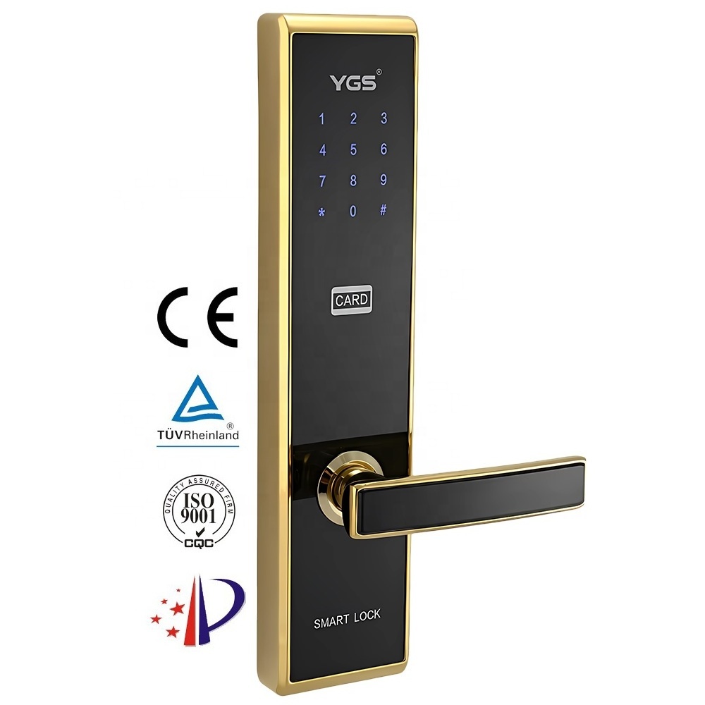 YGS wireless RFID hotel door lock hotel night latch door locks with management system