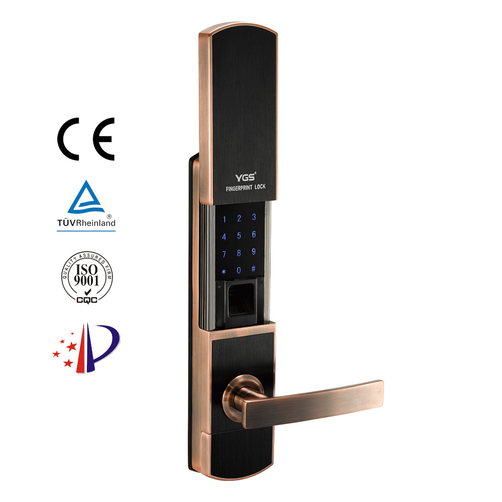 YGS Digital   Code Password Sliding Biometric high security fingerprint door locks