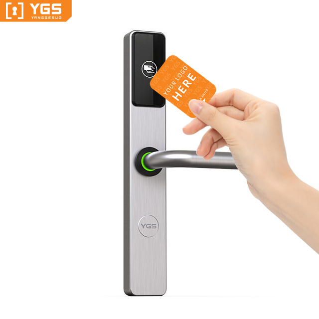 YGS high safety digital locks data entry APP hotel apartment rfid id smart card door lock