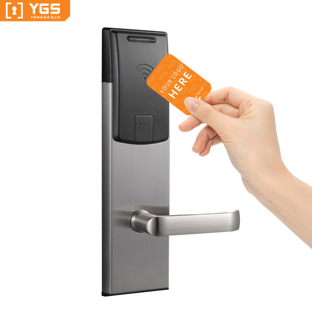 YGS full tilt chip rack keyless hotel rfid locks access control wifi smart door lock