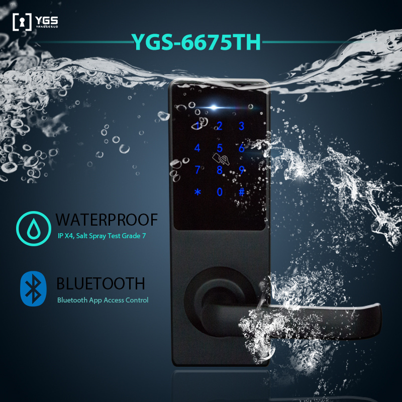 YGS Brand New Electronic Digital Waterproof Door Lock For Airbnb  Password Screen Tuya TTlock Home Apartment Smart Locks