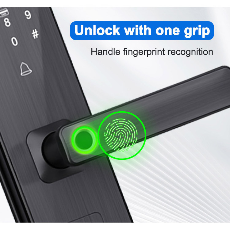 Smart Fingerprint Door Lock Temporary Password Keyless Electronic Cerradura Inteligente Smart APP Door Lock Tuya Smart Lock