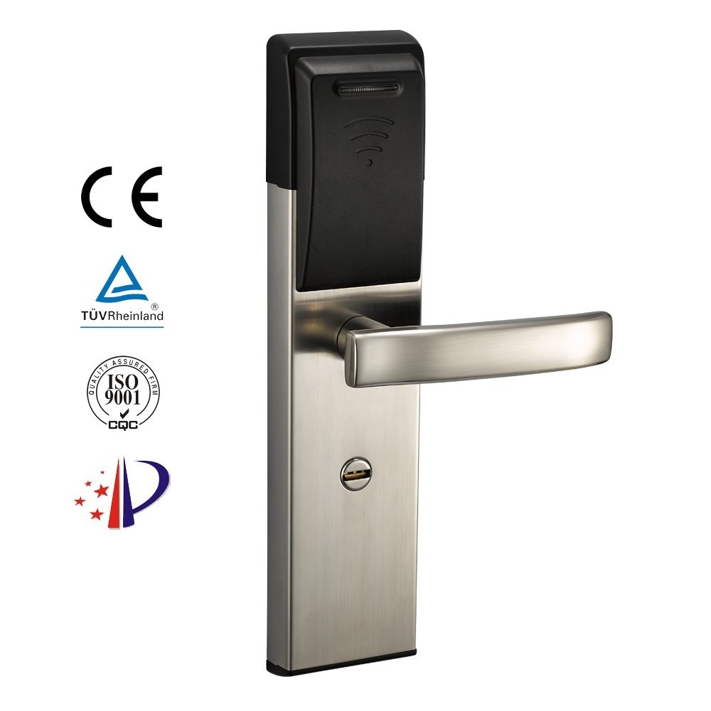 YGS stainless steel hotel wireless portable with management rfid key card hotel  room security door lock system