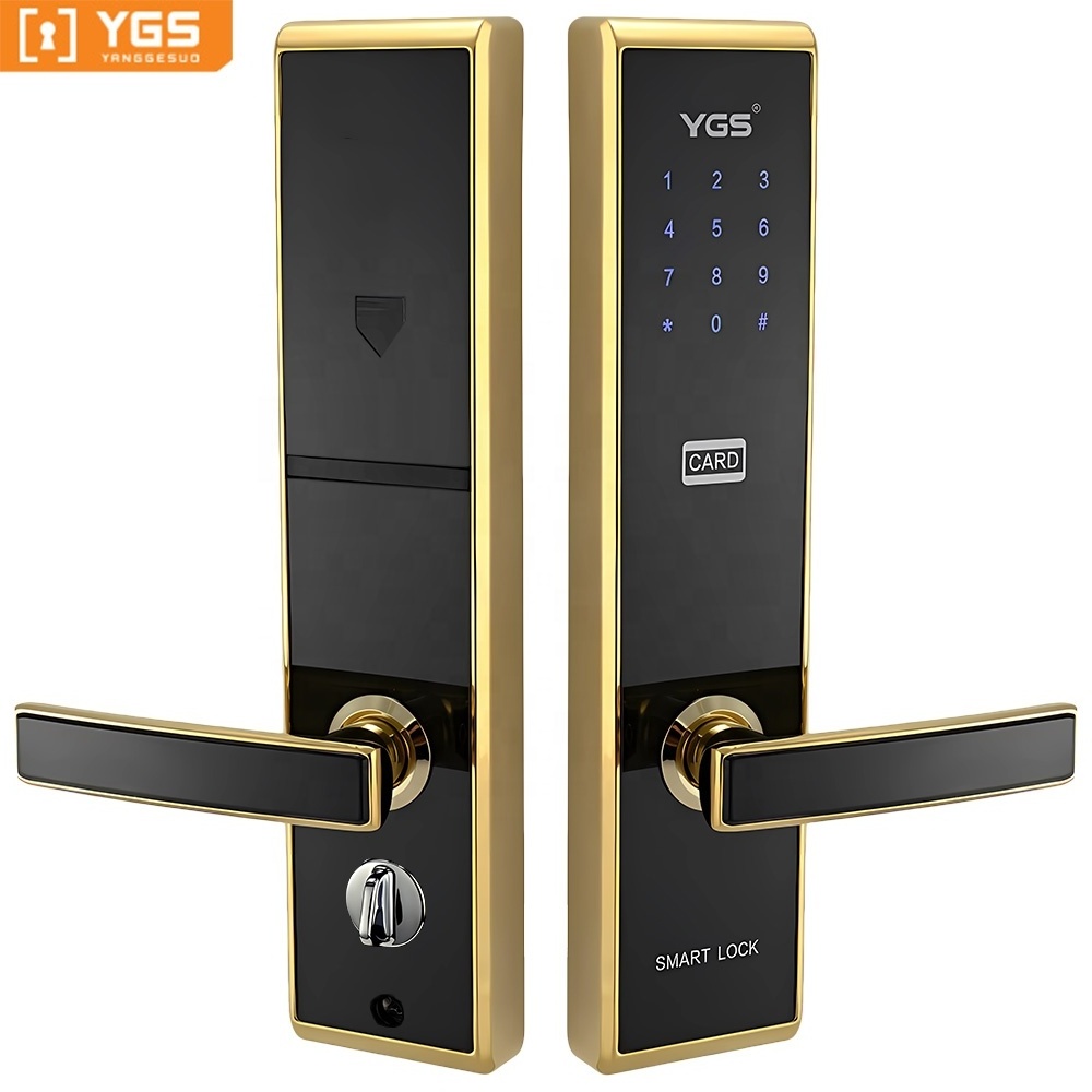 YGS wireless RFID hotel door lock hotel night latch door locks with management system