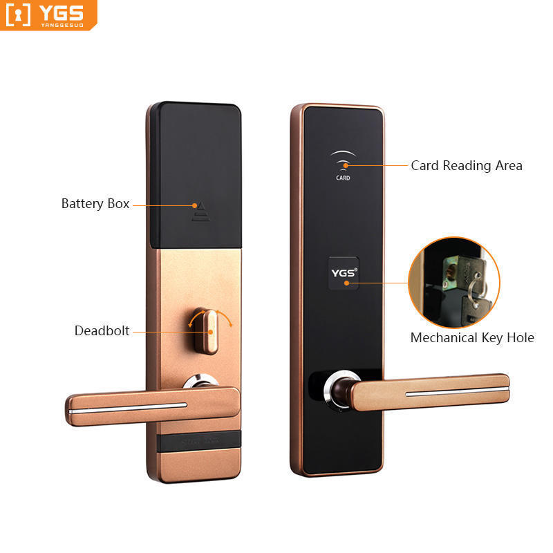 High safety digital new arrived anti-theft office building lock door handle lock front door smart lock