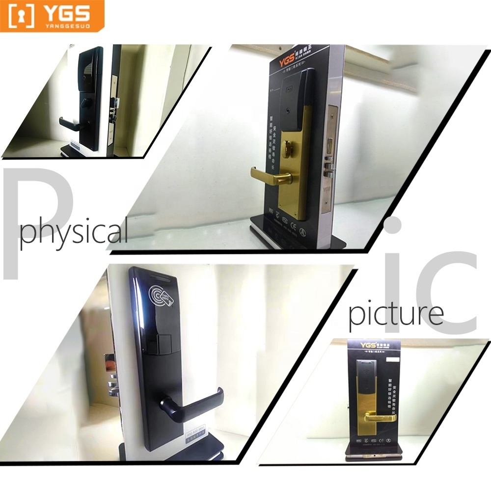 YGS Apartment Waterproof 304 Stainless Material Key RFID Card Electronic Hotel Lock With Security System