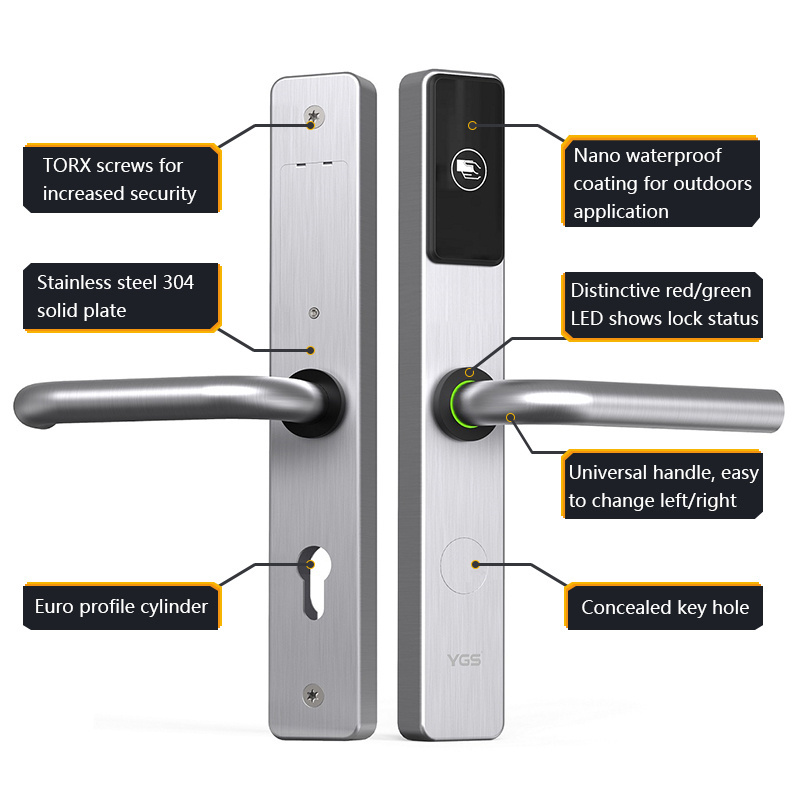 YGS rfid door lock best key rfid hotel lock management software