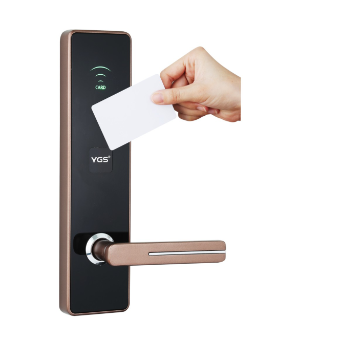 YGS rfid smart card door wireless online digital key korea door lock for hotel apartment