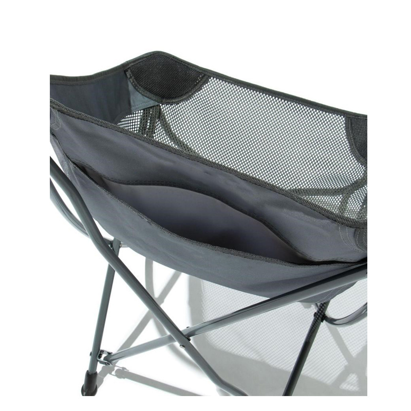 Outdoor  Portable Beach Chair Dish Chair With Carry Bag Mesh Fabric Camping Chair GREY