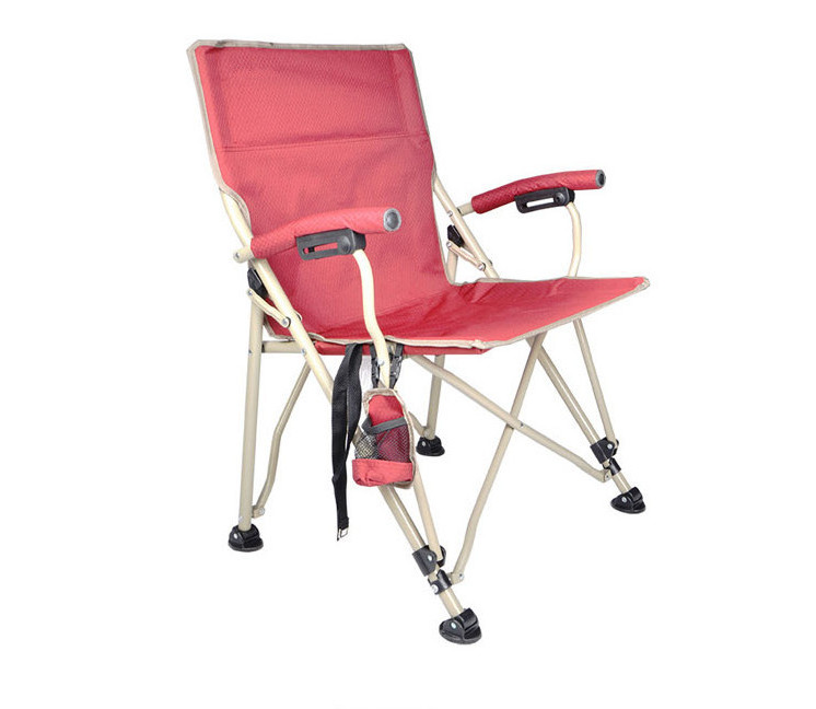 Oversized Support 300 lbs Ergonomic High Back Folding Steel Frame Padded Armrest Outdoor Camping Chair Folding