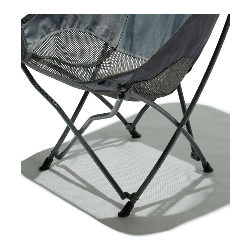 Outdoor  Portable Beach Chair Dish Chair With Carry Bag Mesh Fabric Camping Chair GREY